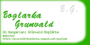 boglarka grunvald business card