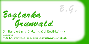 boglarka grunvald business card
